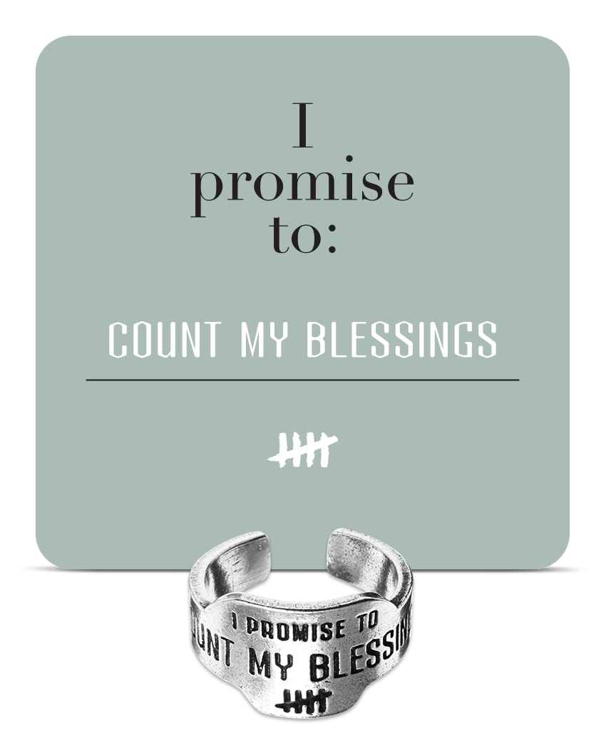 Count My Blessings Promise Ring Simple Casual Promise Rings