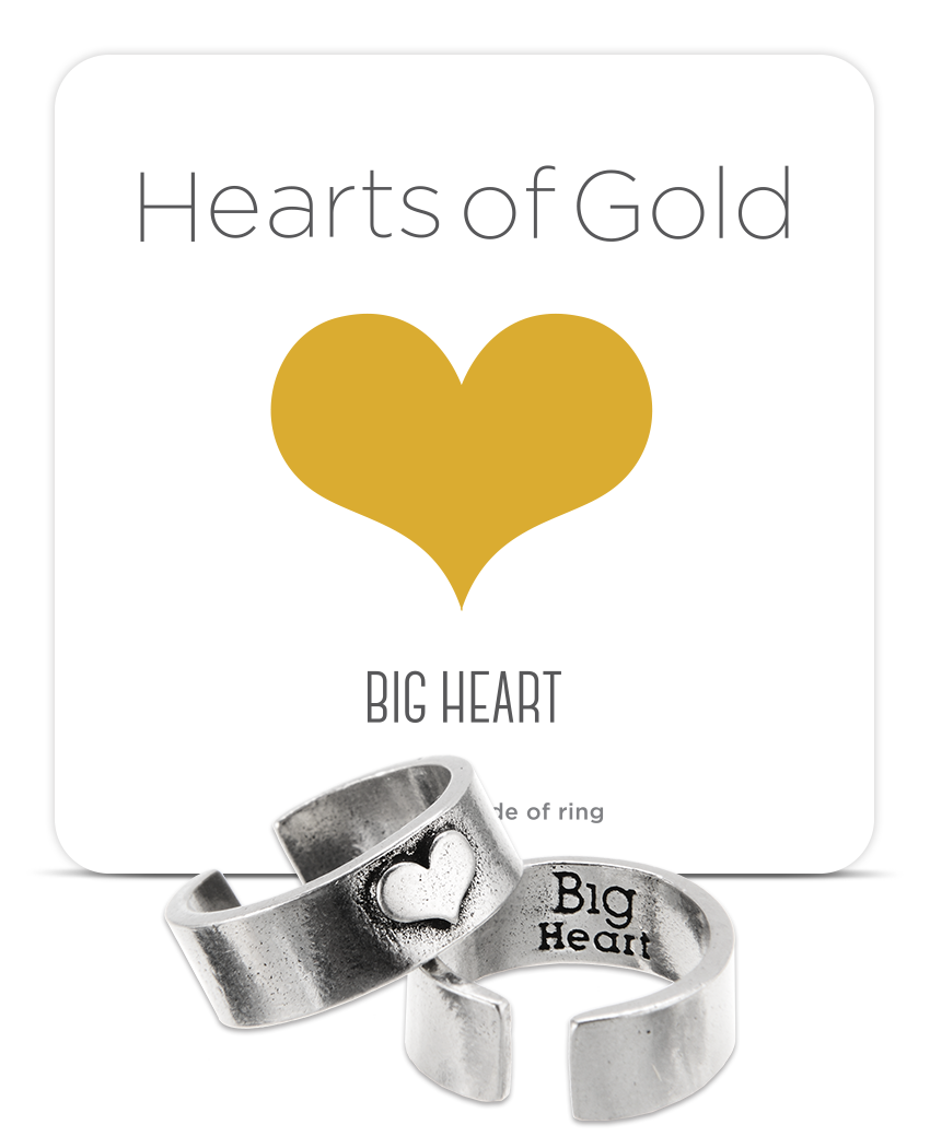 "Hearts of Gold" BIG HEART Ring