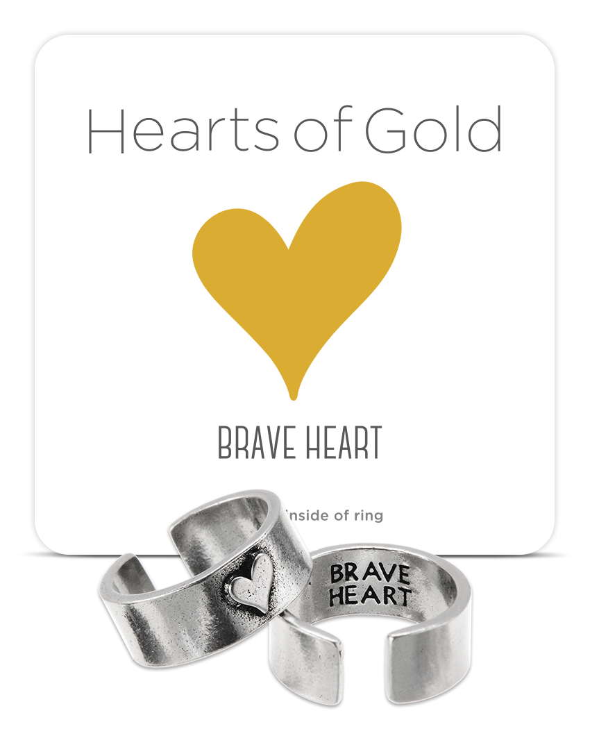Hearts of Gold BRAVE HEART Ring
