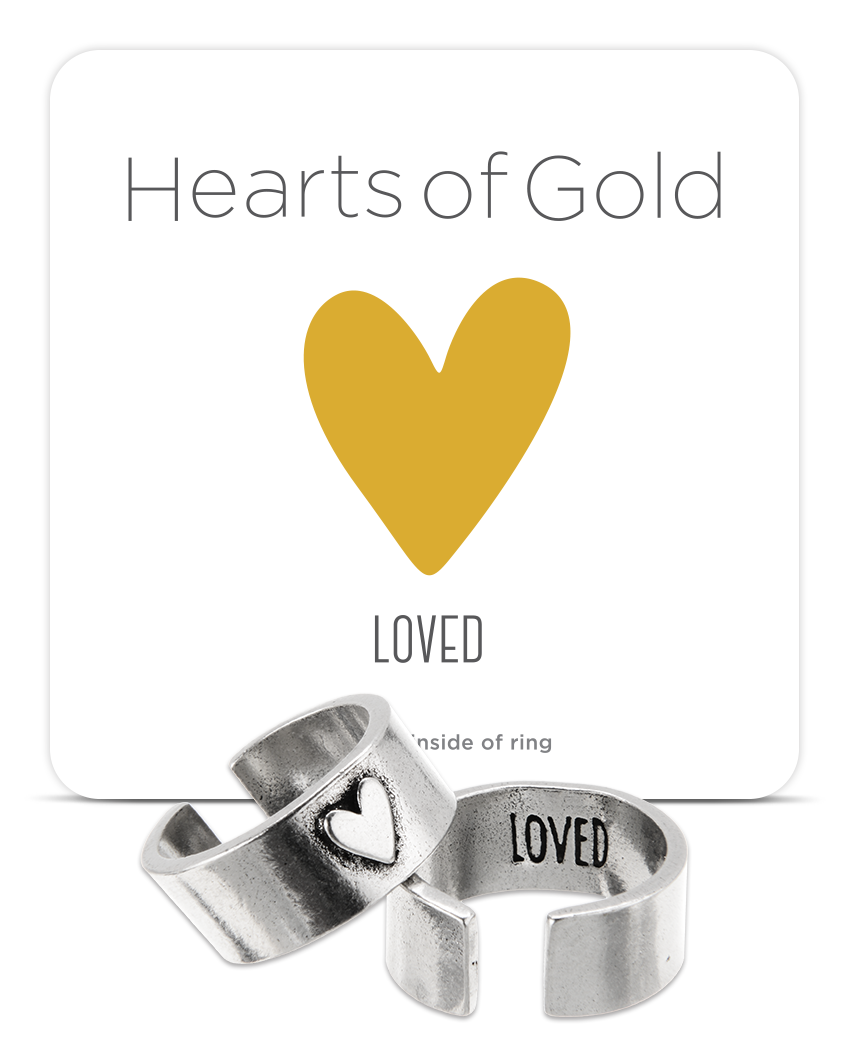 Hearts of Gold Loved Ring | Simple Casual Rings