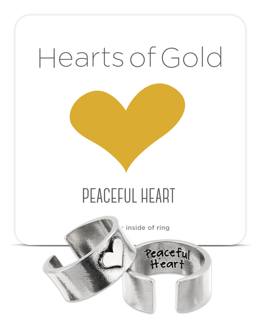 "Hearts of Gold" PEACEFUL HEART Ring