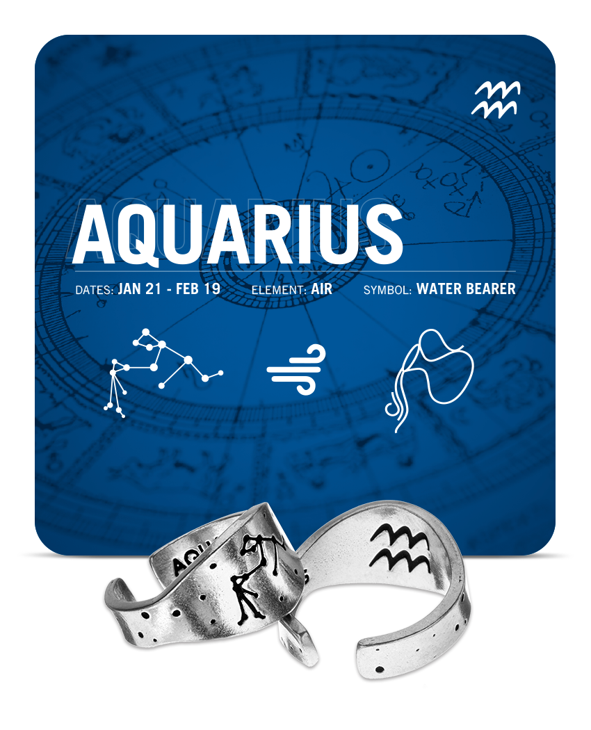 Zodiac Ring - Aquarius - Celestial