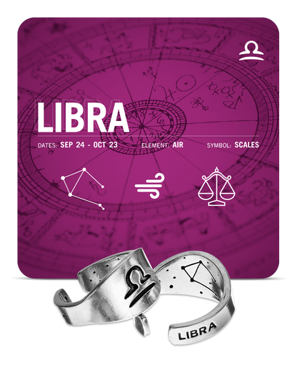 Zodiac Ring - Libra - Symbol