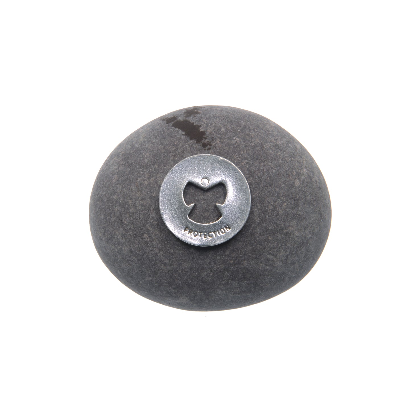 Protection Meditation Stone with Angel - Spiritual & Guardian Gift