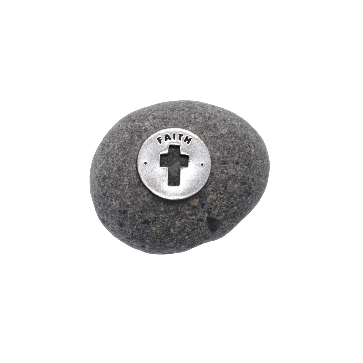 Faith Meditation Stone with Cross - Spiritual & Religious Gift