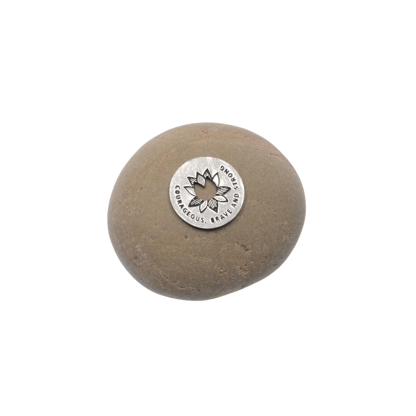 Courageous Brave Strong - Meditation Stone
