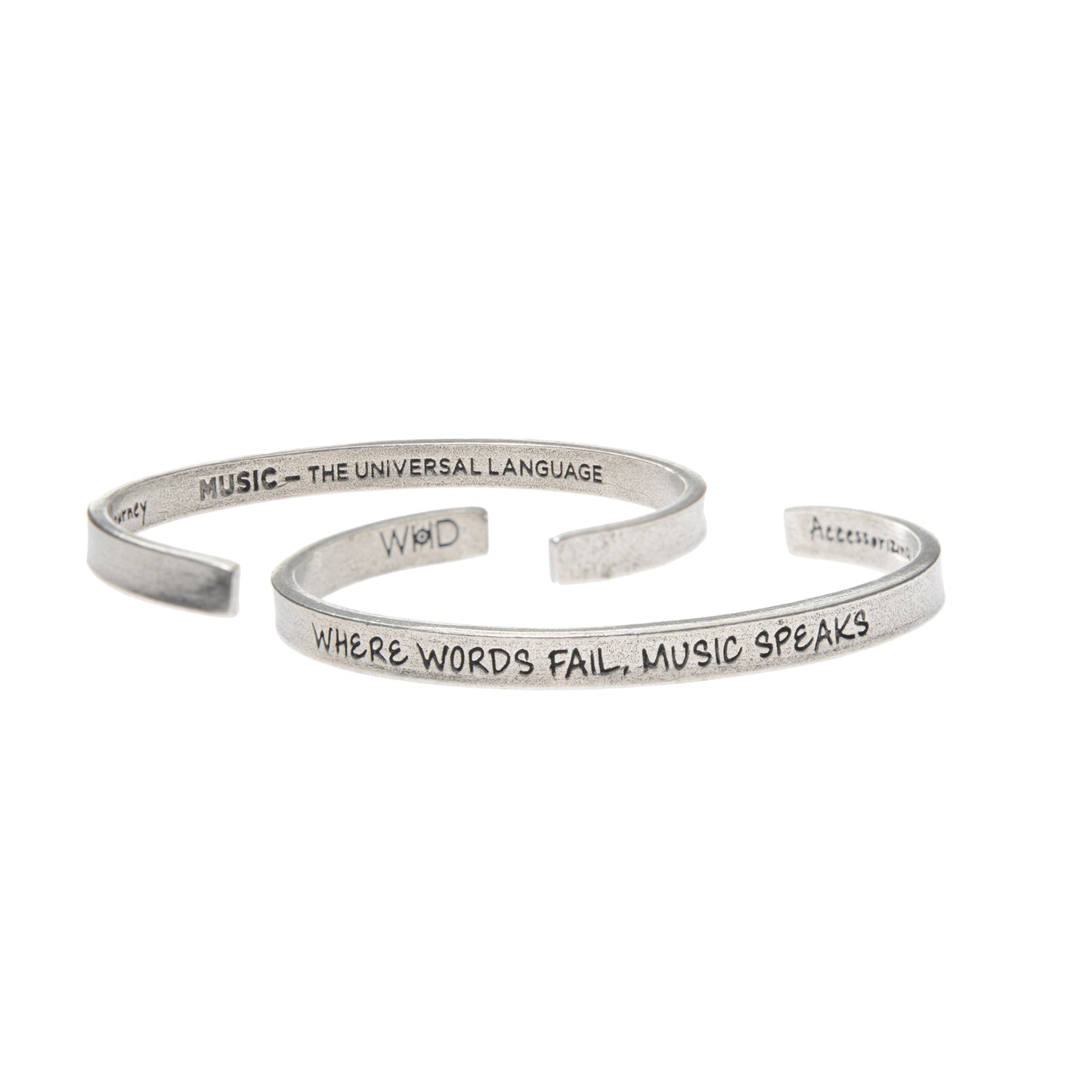 Where Words Fail Music Speaks Quotable Cuff Bracelet