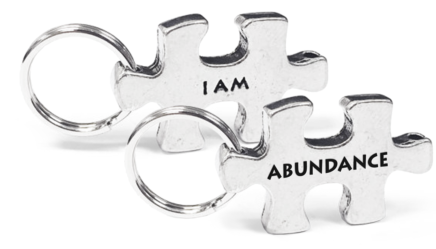 "I AM" Abundance Puzzle Piece Charm