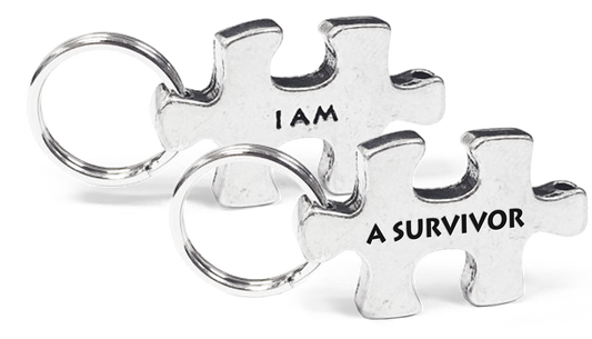 "I AM" A Survivor Puzzle Piece Charm