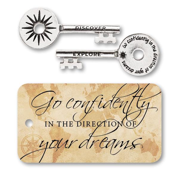 Graduation Key Charm with backer card