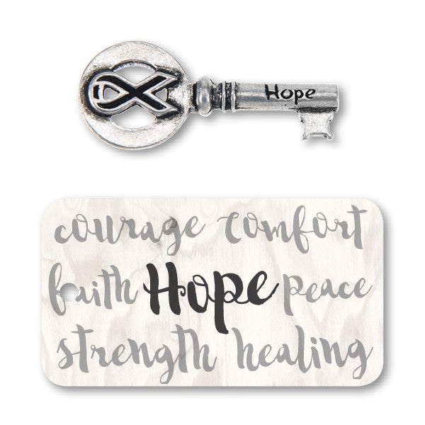 Hope Key Charm with backer card