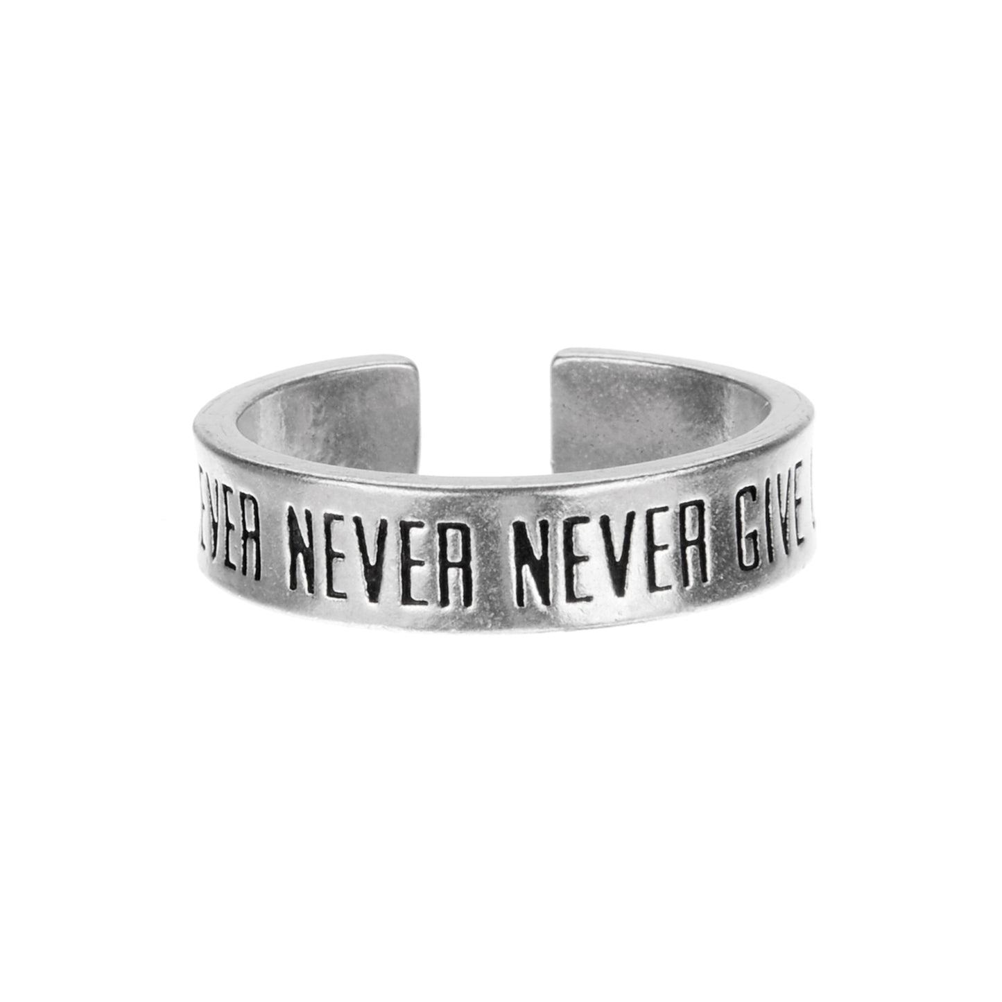 Never Never Never Give Up Inspire Rings