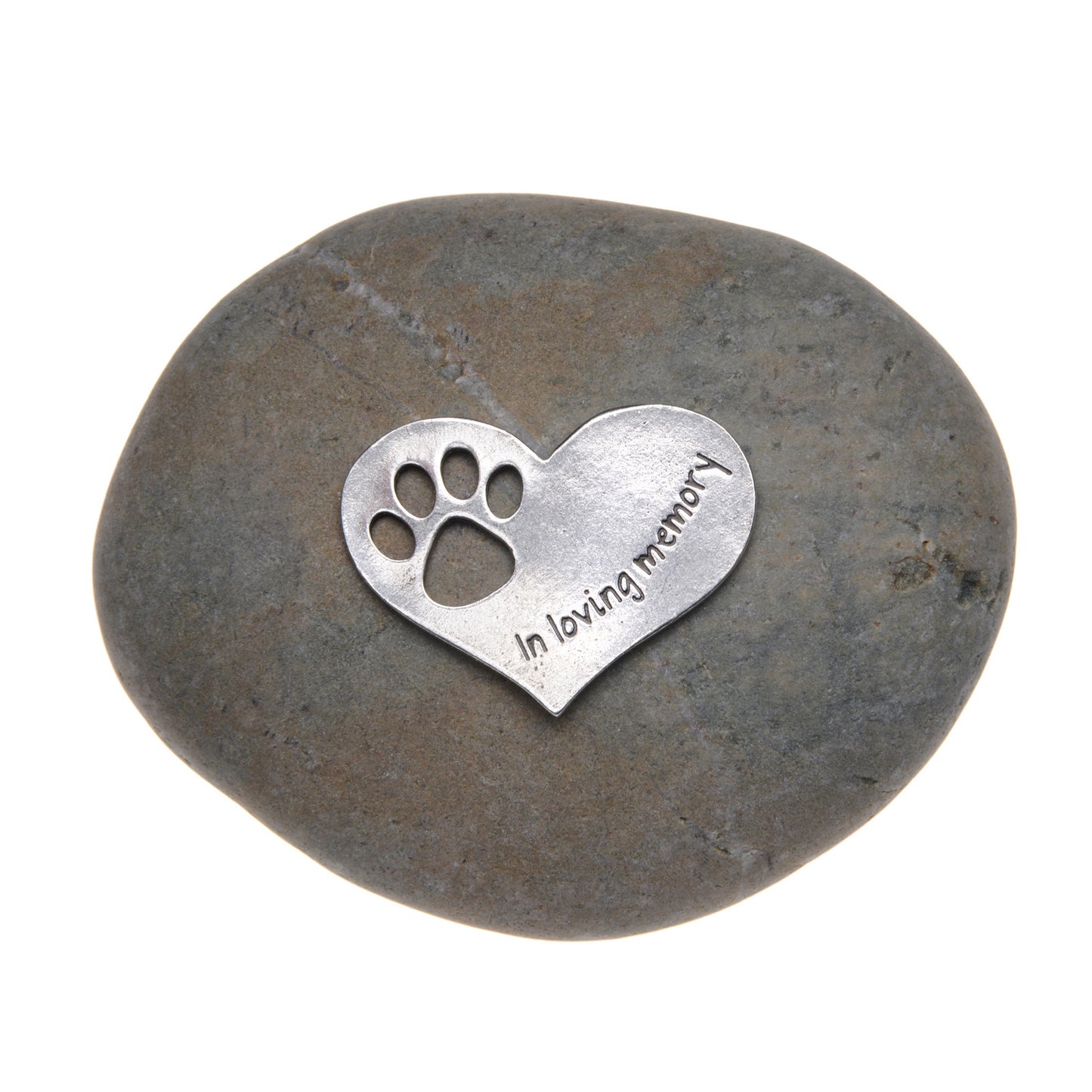 Pet Memorial Gift In Loving Memory Paw Print Stone for Dogs or Cats - Sympathy Remembrance Gift by Whitney Howard Designs - Whitney Howard Designs