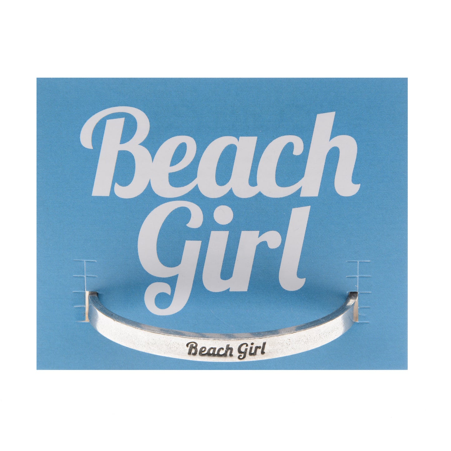Beach Girl Quotable Cuff Bracelet on backer card