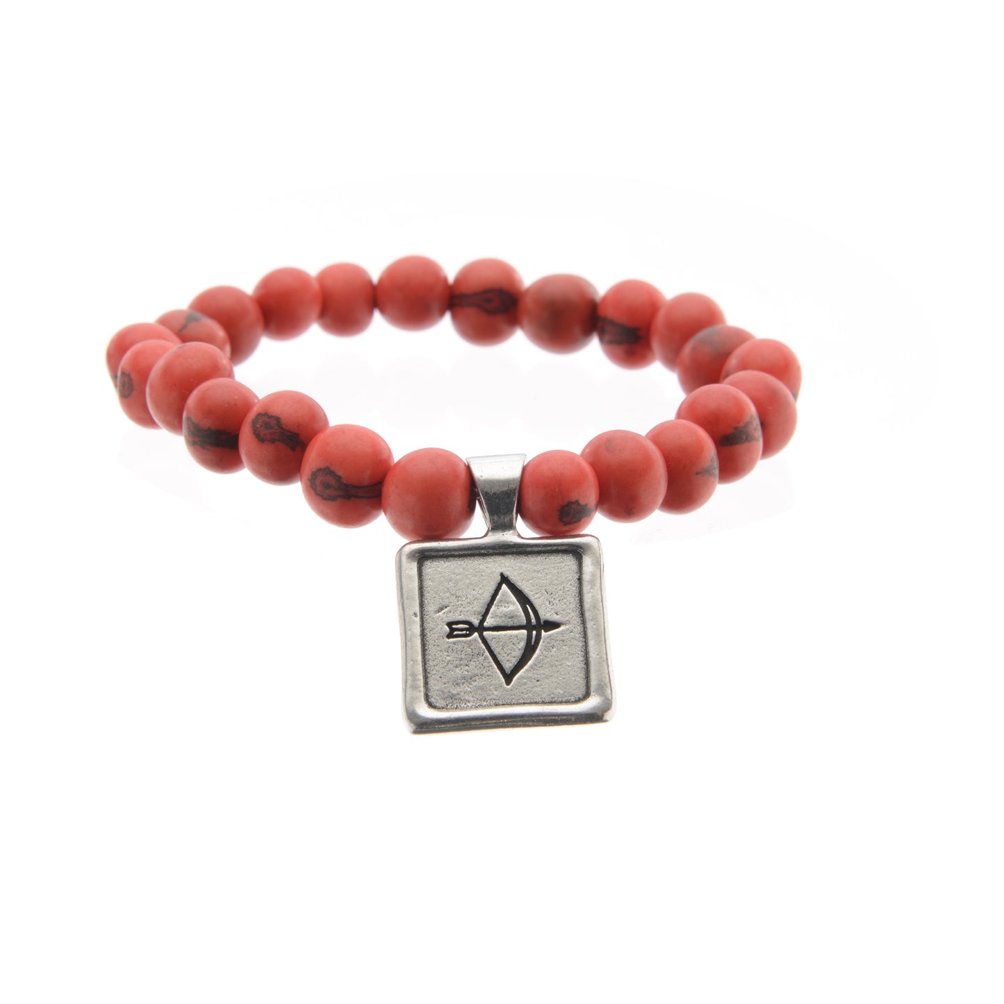 Acai Seeds of Life Bracelet with Wax Seal - Tiger Red Beads