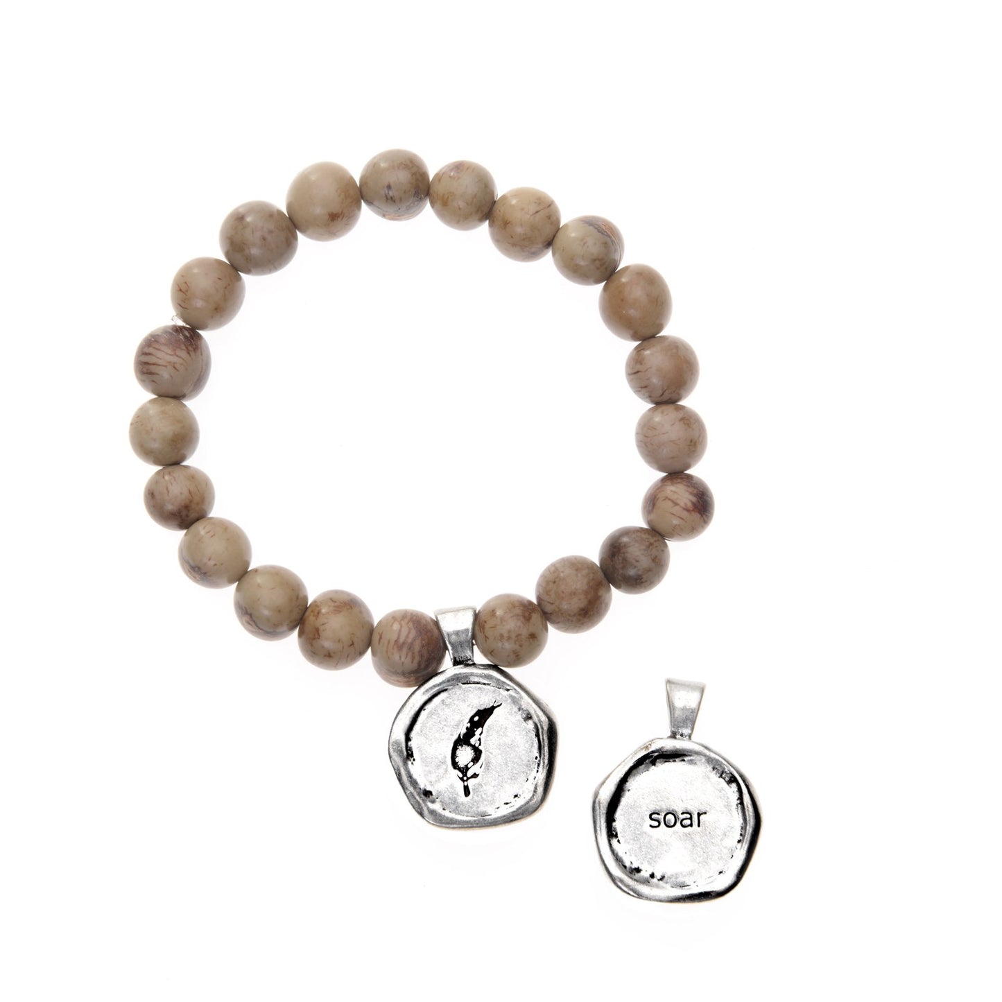 Acai Seeds Of Life Bracelet with Wax Seal - San Francisco Fog Beads