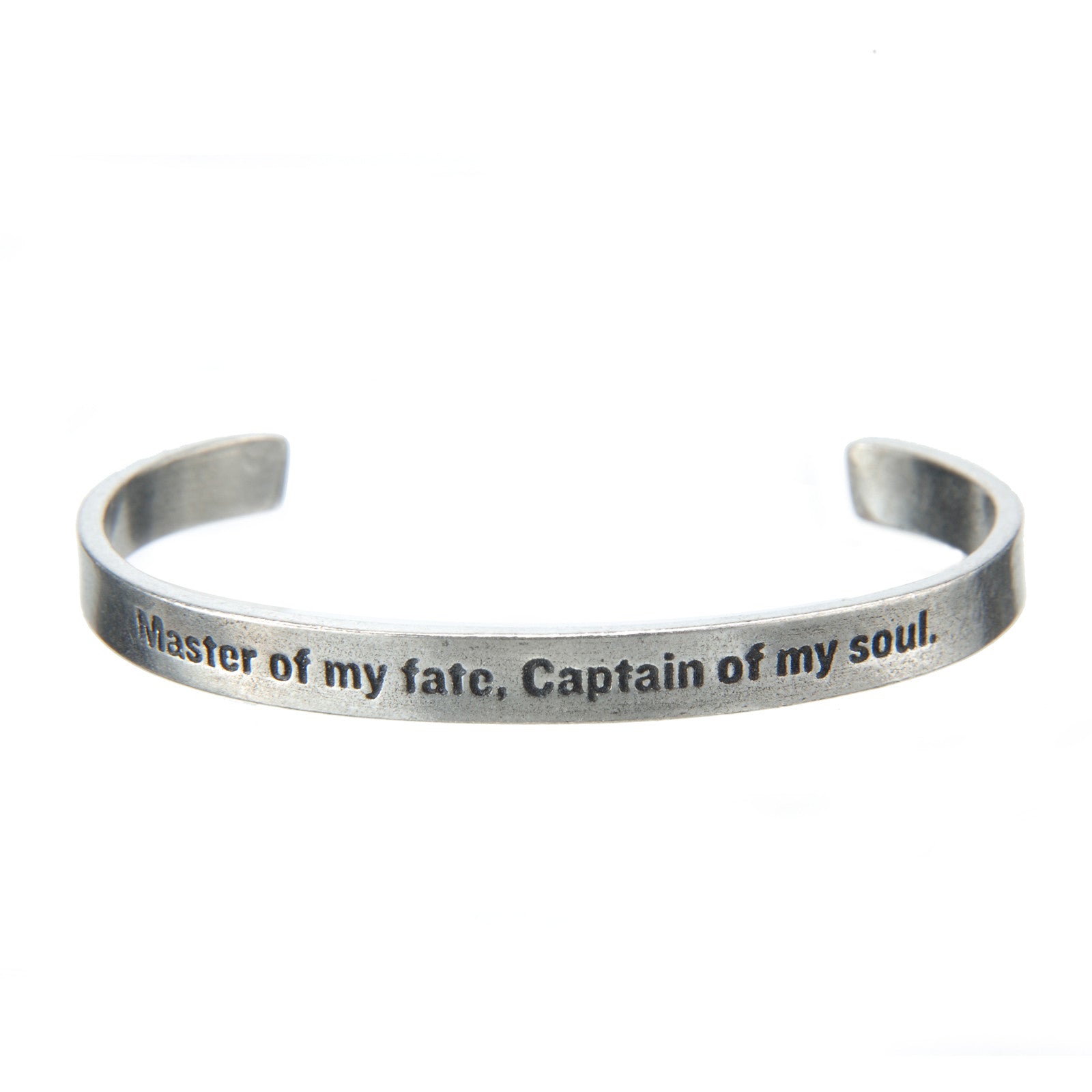 Master Of My Fate, Captain of my Soul Quotable Cuff Bracelet