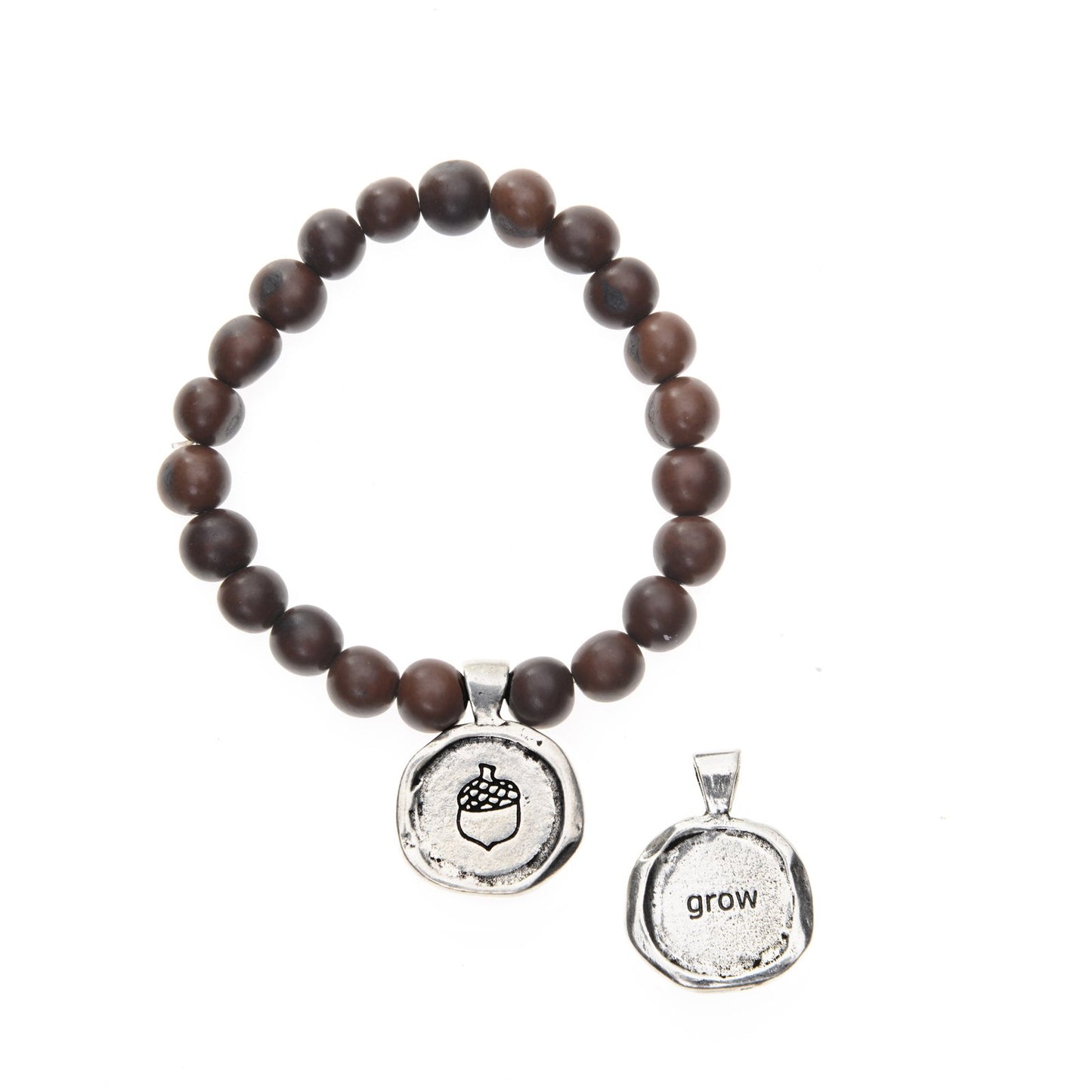 Chocolate Acai Seeds of Life Bracelet with Wax Seal