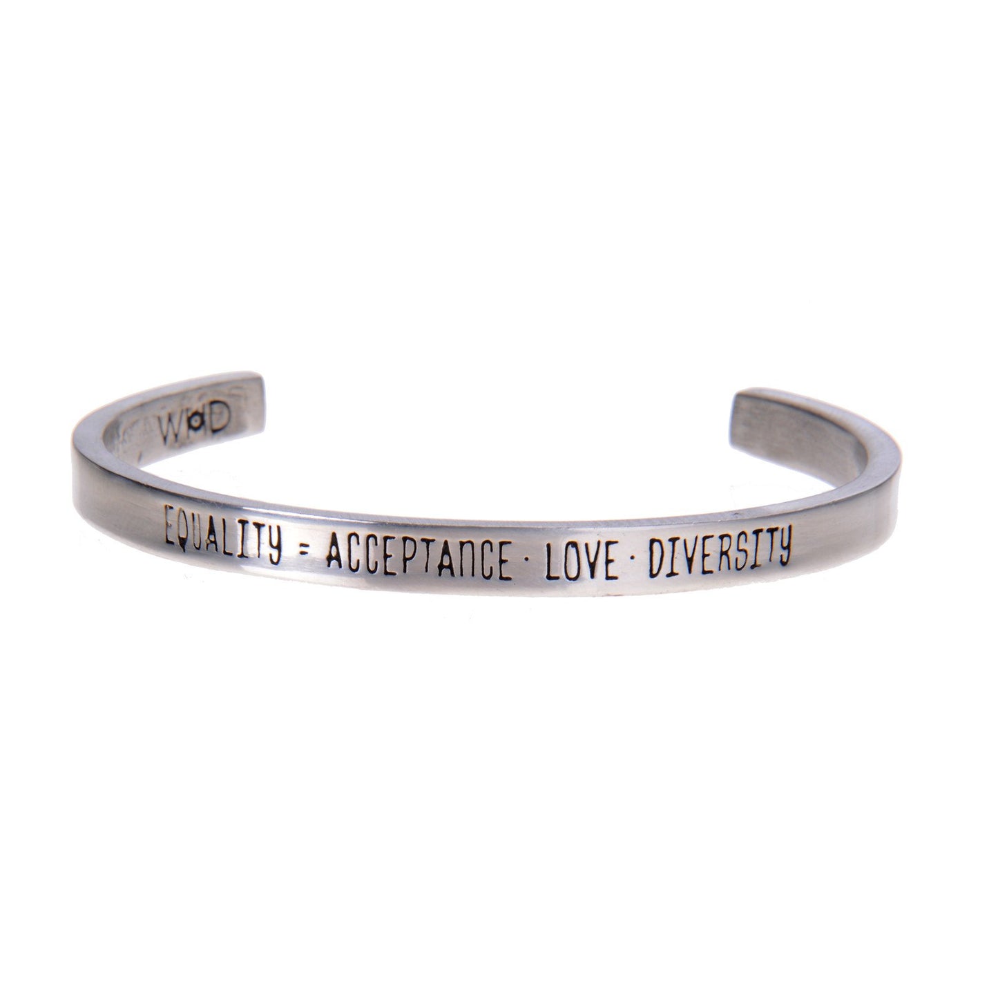 Equality = Acceptance, Love & Diversity Quotable Cuff Bracelet