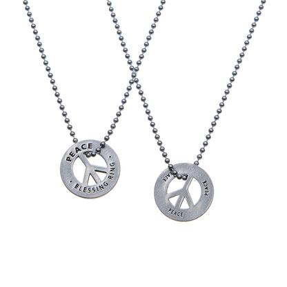 Peace Blessing Rings on a necklace