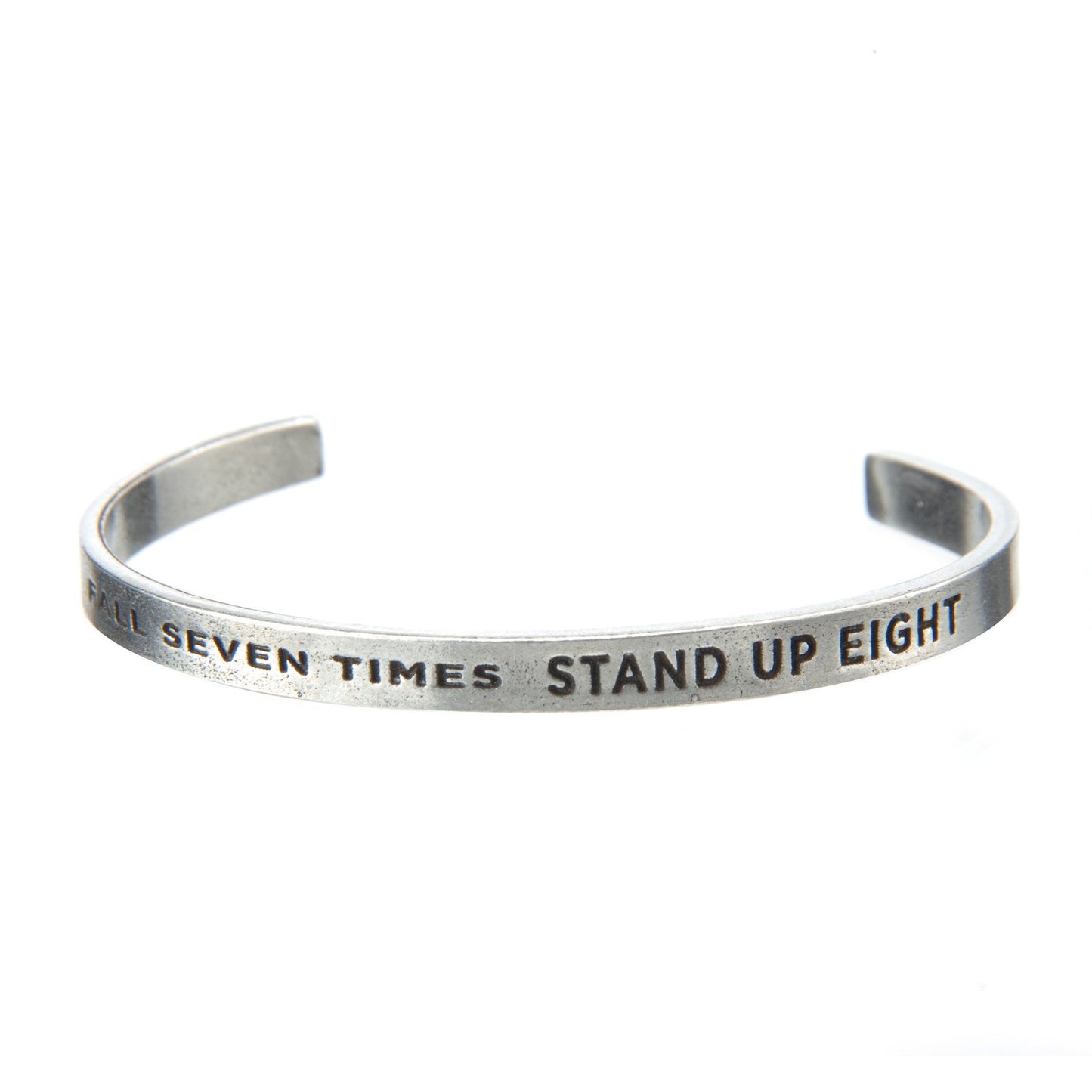 Fall 7 Times, Stand Up 8 Quotable Cuff Bracelet