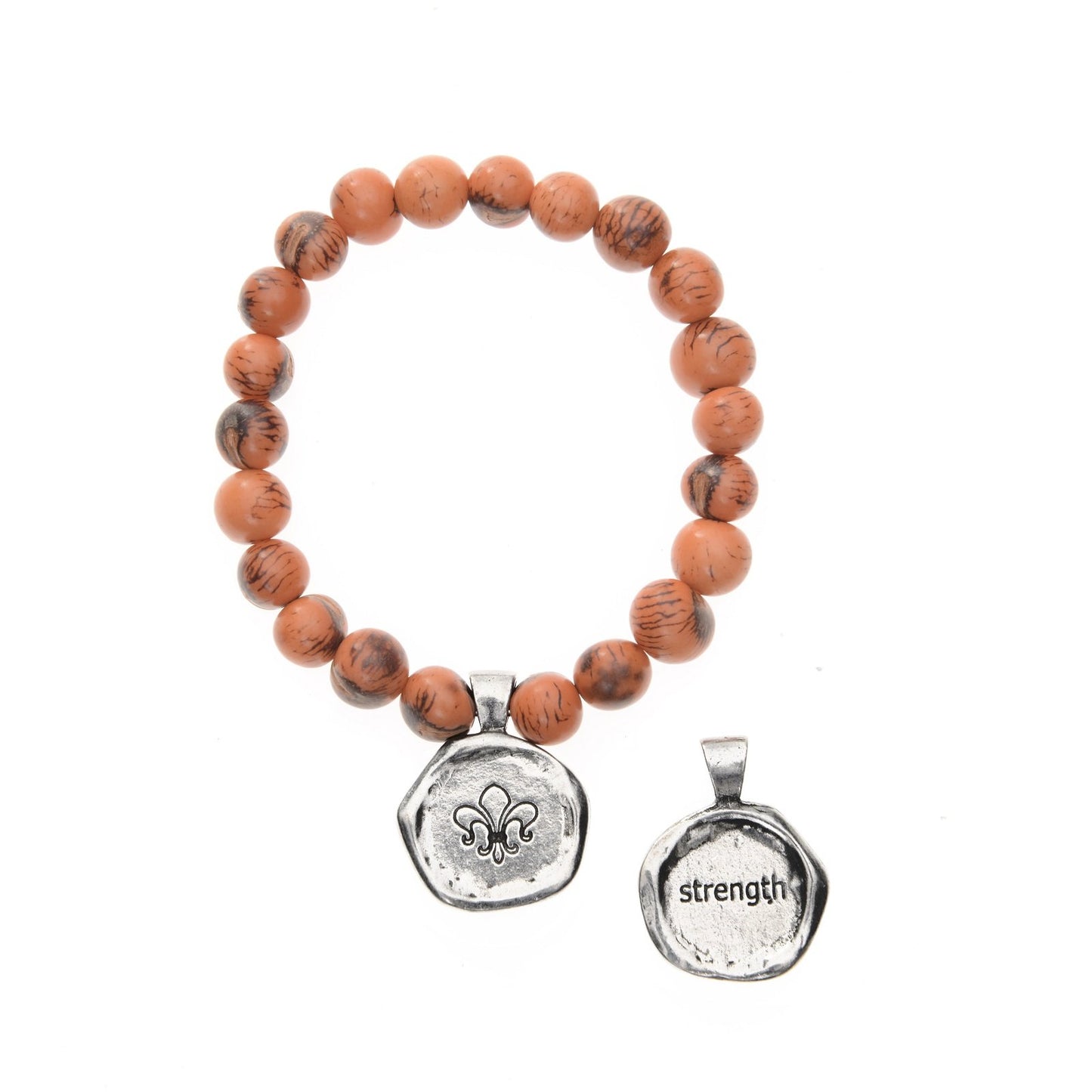 Acai Seeds Of Life Bracelet with Wax Seal - Tiger Tangerine Beads