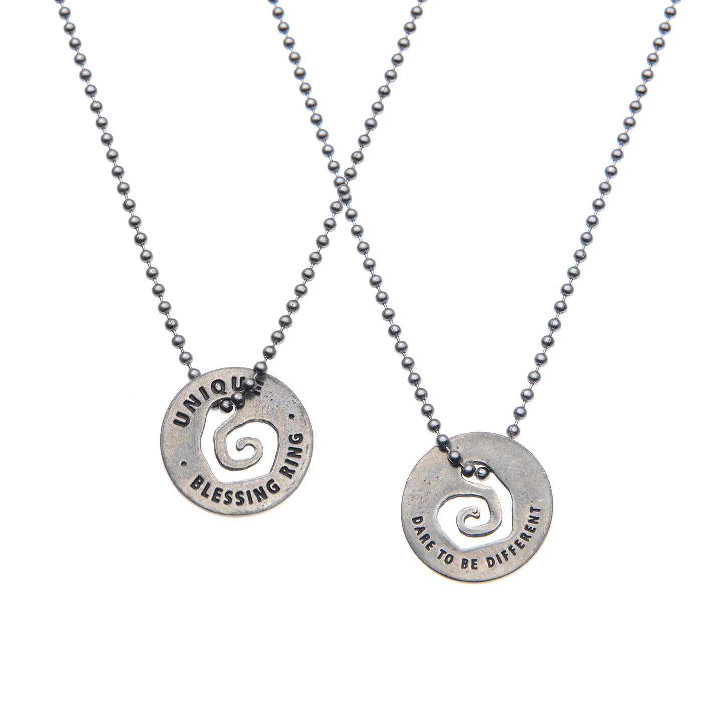 Unique Blessing Rings on a necklace