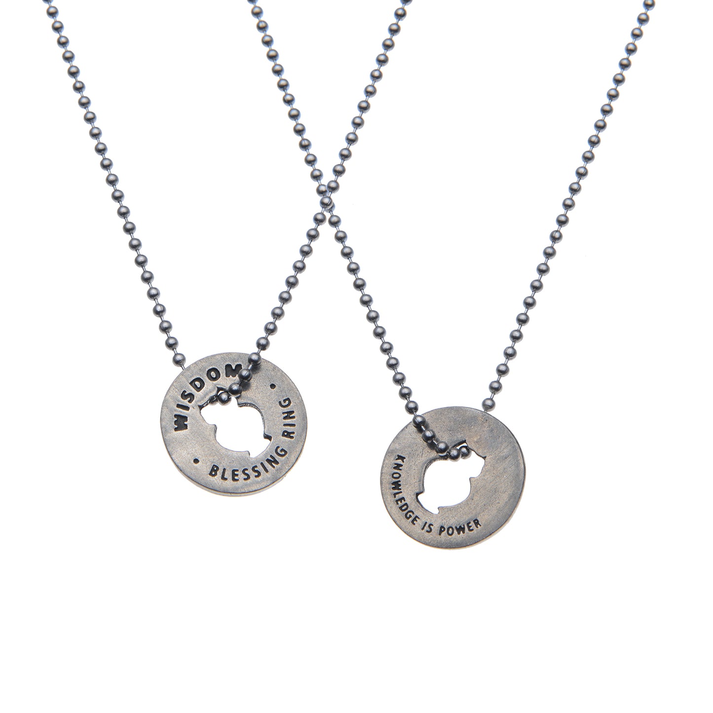 Wisdom Blessing Rings on a necklace
