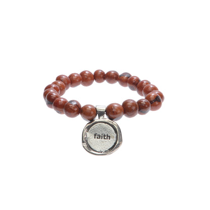 Acai Seeds Of Life Bracelet with Wax Seal - Tiger Natural Beads