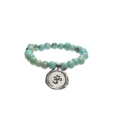 Turquoise Acai Seeds of Life Bracelet with Wax Seal