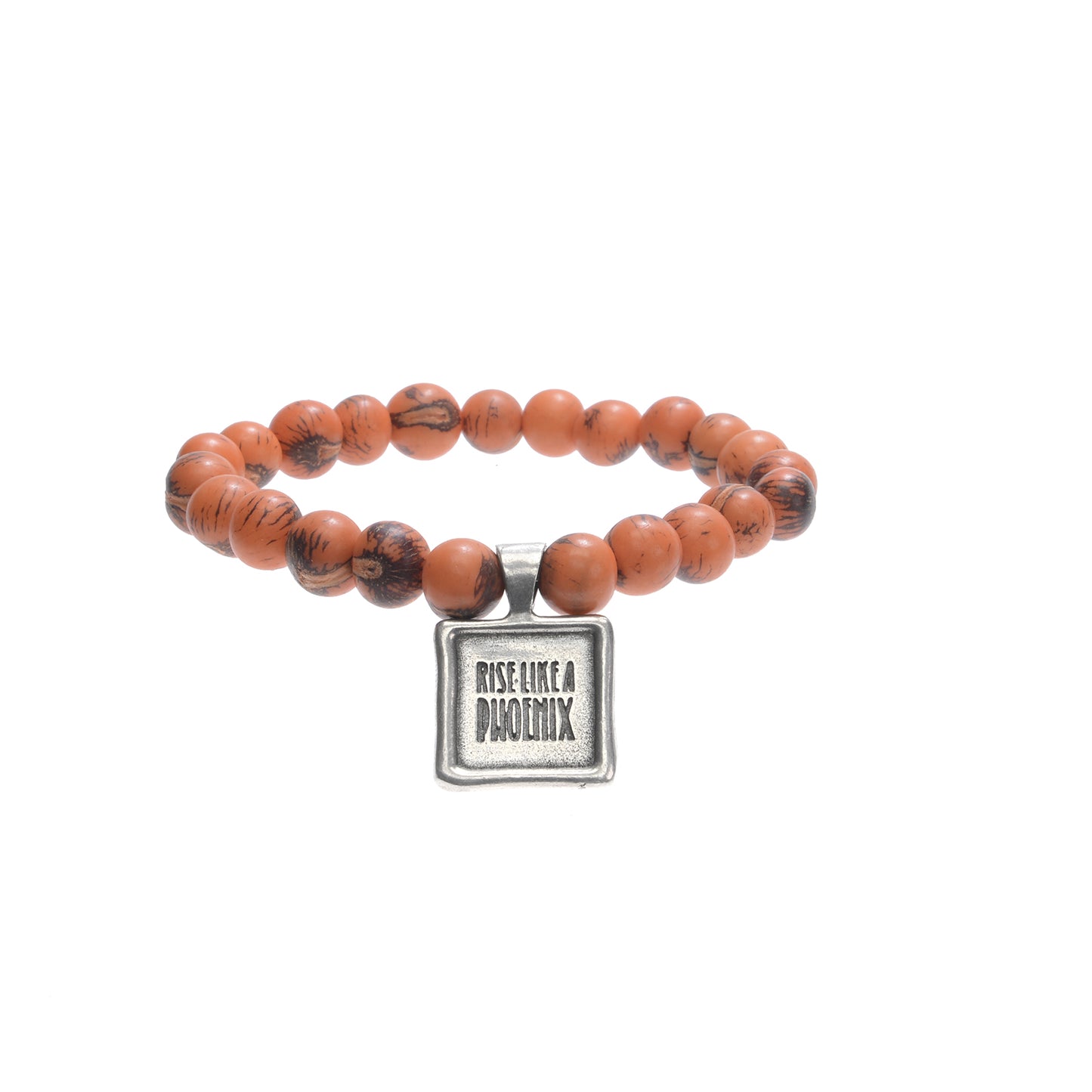 Acai Seeds Of Life Bracelet with Wax Seal - Tiger Tangerine Beads