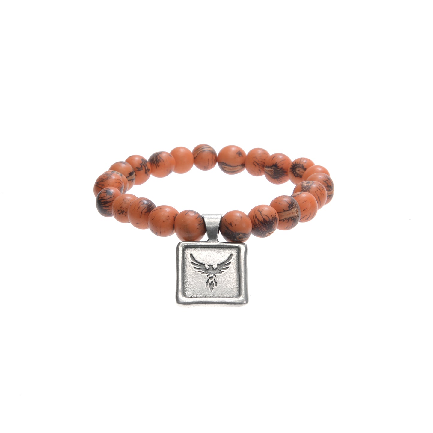 Acai Seeds Of Life Bracelet with Wax Seal - Tiger Tangerine Beads
