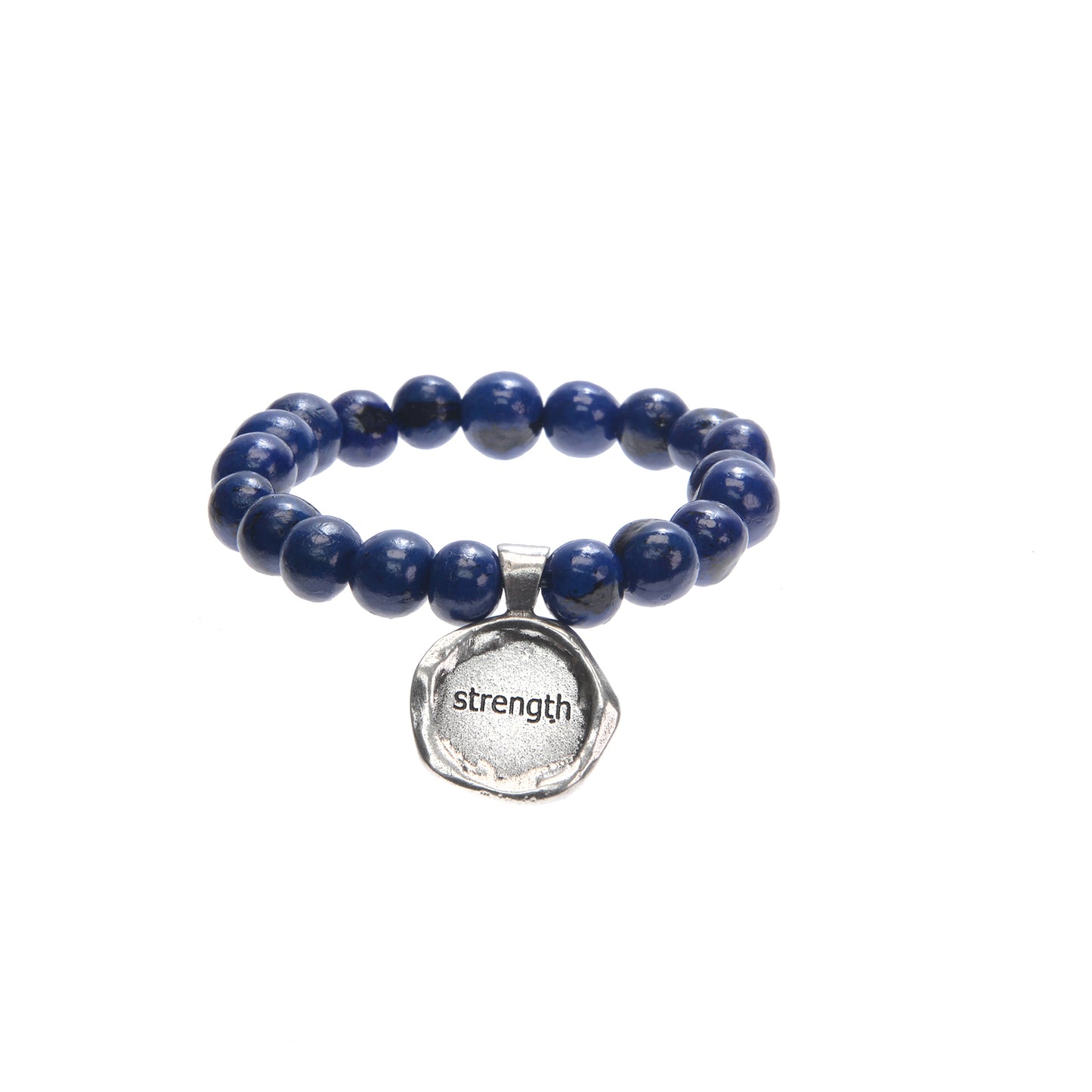 Acai Seeds Of Life Bracelet with Wax Seal - Blue Beads