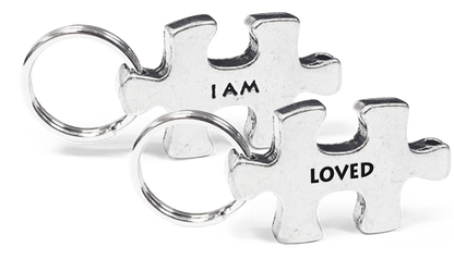 "I AM" Loved Puzzle Piece Charm