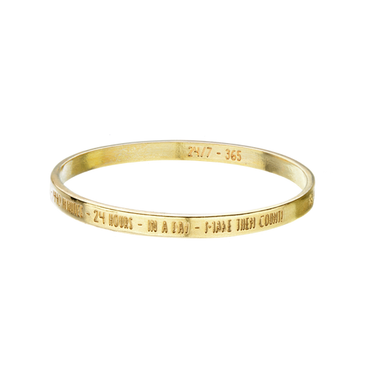 Gold Line - 24/7 365 Bangle Make Every Moment Count