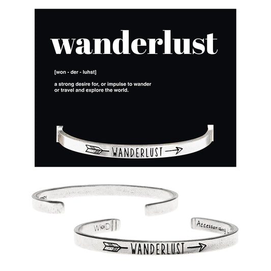 Wanderlust Quotable Cuff Bracelet