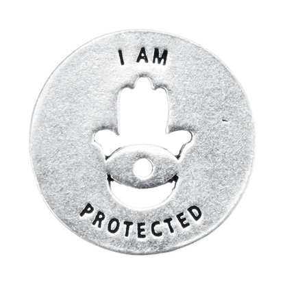 "Hamsa Protect Blessing Ring | Handcrafted Pewter Charm"