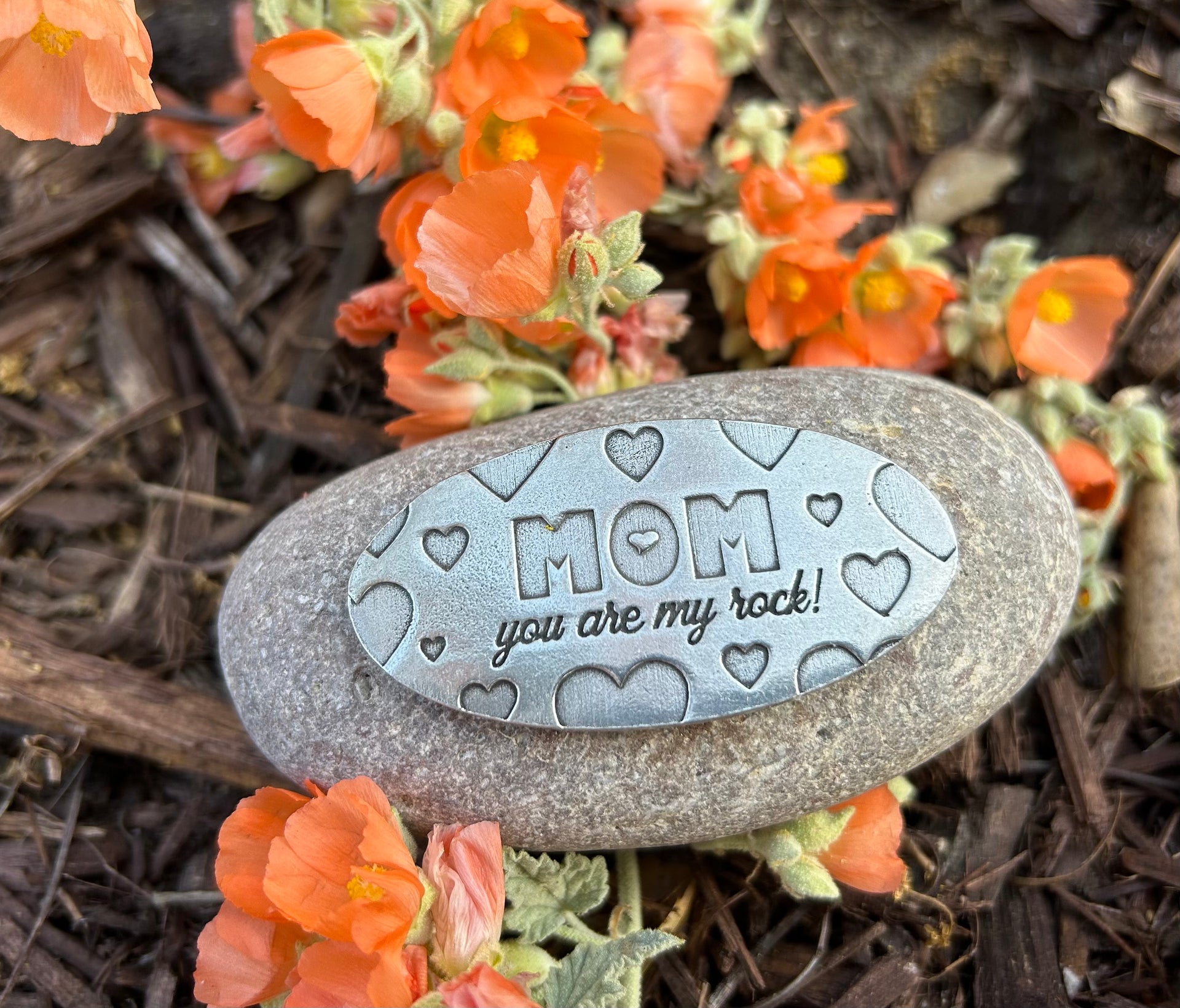 Regalo 20° Anniversario Roccia Metallica | "You Are My Rock 20 Years" | Metallo Lucidato A Specchio | Replica Da Spiaggia Cornovaglia