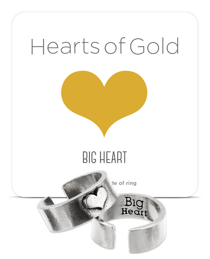 "Hearts of Gold" BIG HEART Ring