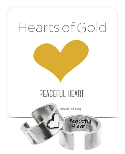 "Hearts of Gold" PEACEFUL HEART Ring