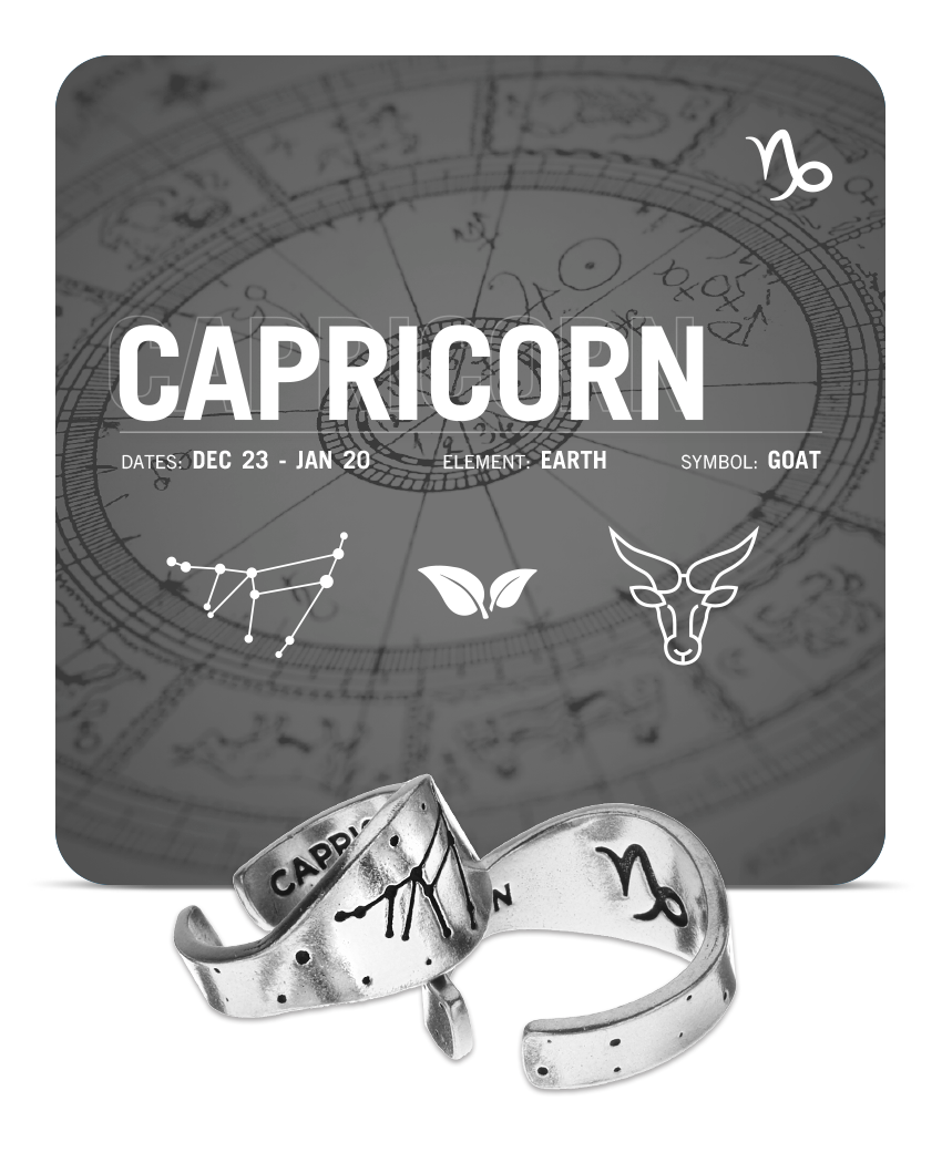 Zodiac Ring - Capricorn - Celestial
