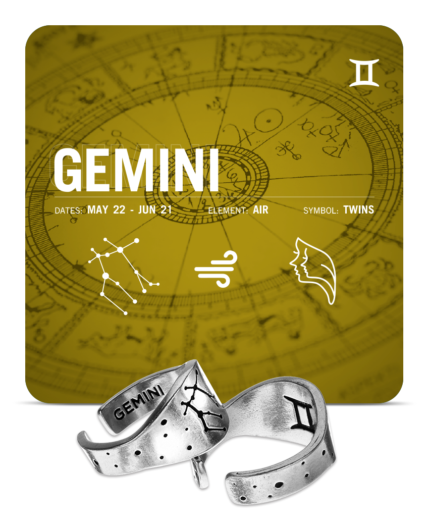 Zodiac Ring - Gemini - Celestial