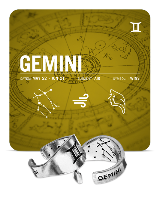 Zodiac Ring - Gemini - Symbol