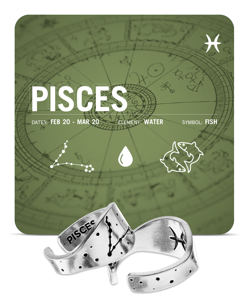 Zodiac Ring - Pisces - Celestial