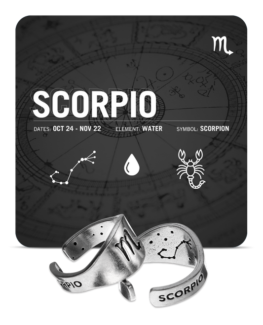 Zodiac Ring - Scorpio - Symbol