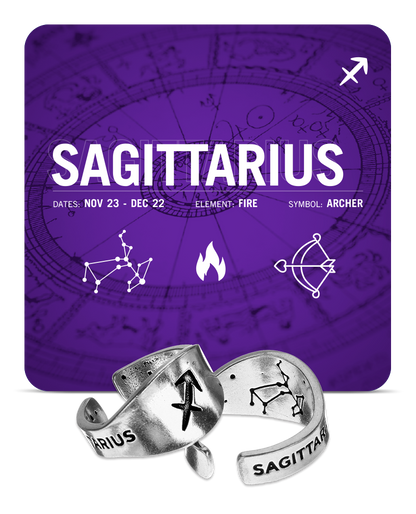 Zodiac Ring - Sagittarius - Symbol