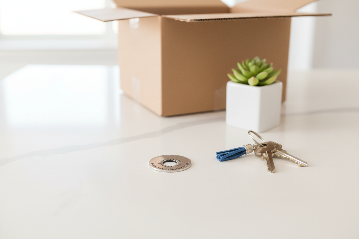 Abundance Charm Flat Lay on New Home Counter