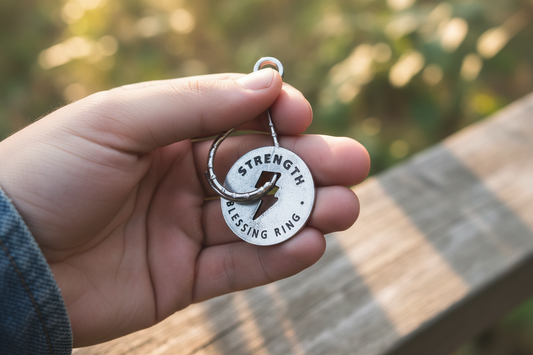 Actual Strength charm in teenage boy's hand