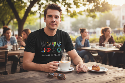 Art of Peace T-Shirt at Cafe