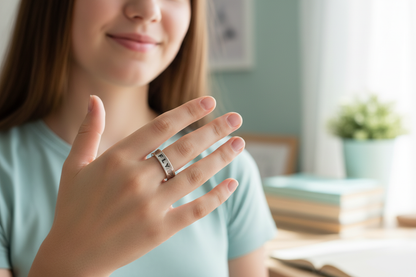 FLY ring on teenage girl's hand